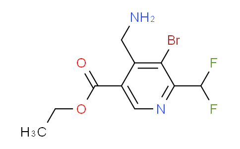 Ethyl 4-(aminomethyl)-3-bromo-2-(difluoromethyl)pyridine-5-carboxylate