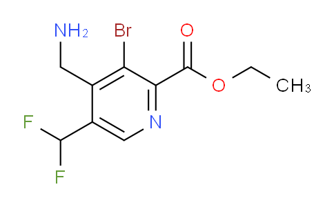Ethyl 4-(aminomethyl)-3-bromo-5-(difluoromethyl)pyridine-2-carboxylate
