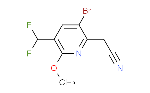 AM123031 | 1805165-05-2 | 3-Bromo-5-(difluoromethyl)-6-methoxypyridine-2-acetonitrile