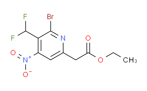 Ethyl 2-bromo-3-(difluoromethyl)-4-nitropyridine-6-acetate
