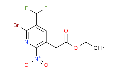 Ethyl 2-bromo-3-(difluoromethyl)-6-nitropyridine-5-acetate