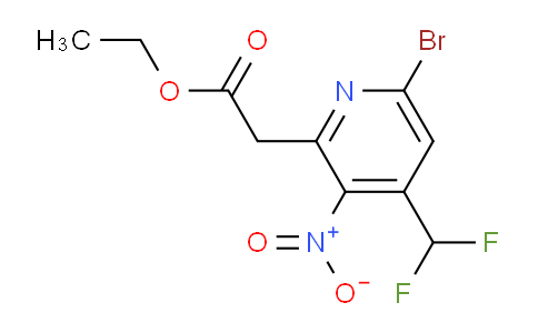 Ethyl 6-bromo-4-(difluoromethyl)-3-nitropyridine-2-acetate