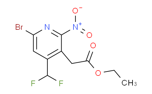 Ethyl 6-bromo-4-(difluoromethyl)-2-nitropyridine-3-acetate