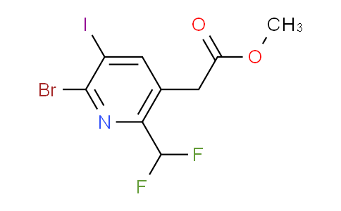 Methyl 2-bromo-6-(difluoromethyl)-3-iodopyridine-5-acetate