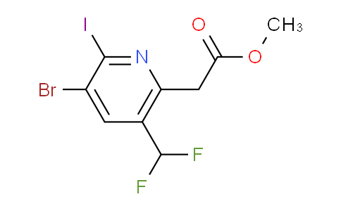 AM123061 | 1805169-78-1 | Methyl 3-bromo-5-(difluoromethyl)-2-iodopyridine-6-acetate