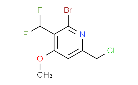 2-Bromo-6-(chloromethyl)-3-(difluoromethyl)-4-methoxypyridine