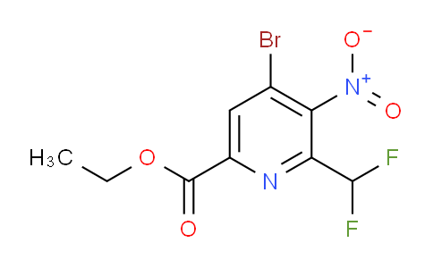 Ethyl 4-bromo-2-(difluoromethyl)-3-nitropyridine-6-carboxylate