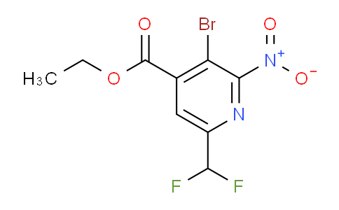 AM123105 | 1805359-52-7 | Ethyl 3-bromo-6-(difluoromethyl)-2-nitropyridine-4-carboxylate