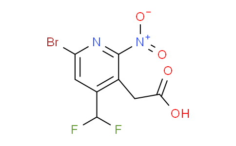 6-Bromo-4-(difluoromethyl)-2-nitropyridine-3-acetic acid