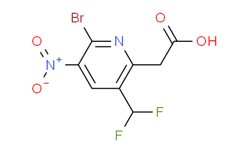 2-Bromo-5-(difluoromethyl)-3-nitropyridine-6-acetic acid