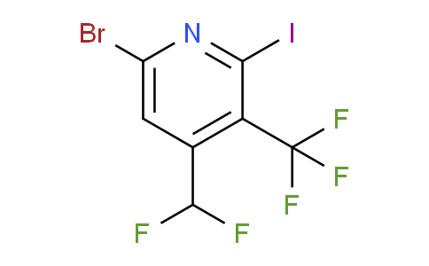 AM123154 | 1805242-99-2 | 6-Bromo-4-(difluoromethyl)-2-iodo-3-(trifluoromethyl)pyridine