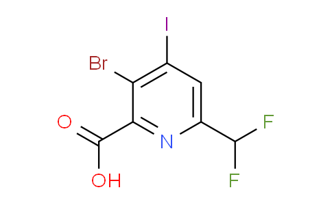 AM123293 | 1805416-38-9 | 3-Bromo-6-(difluoromethyl)-4-iodopyridine-2-carboxylic acid