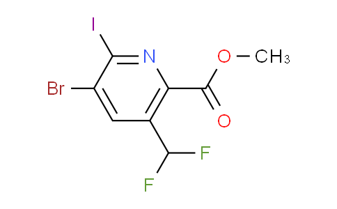 AM123326 | 1806871-34-0 | Methyl 3-bromo-5-(difluoromethyl)-2-iodopyridine-6-carboxylate