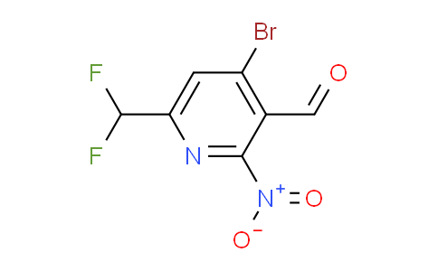 4-Bromo-6-(difluoromethyl)-2-nitropyridine-3-carboxaldehyde