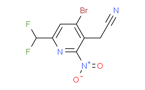 4-Bromo-6-(difluoromethyl)-2-nitropyridine-3-acetonitrile