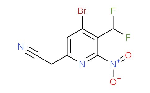 4-Bromo-3-(difluoromethyl)-2-nitropyridine-6-acetonitrile