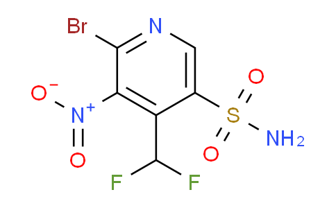 2-Bromo-4-(difluoromethyl)-3-nitropyridine-5-sulfonamide