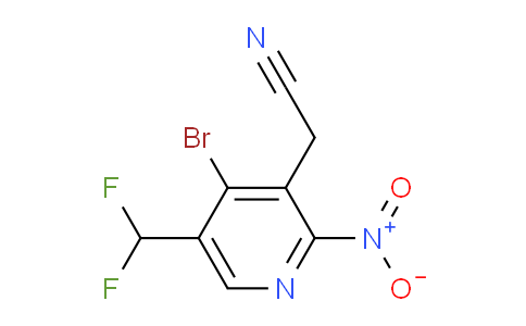 4-Bromo-5-(difluoromethyl)-2-nitropyridine-3-acetonitrile