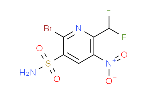 2-Bromo-6-(difluoromethyl)-5-nitropyridine-3-sulfonamide