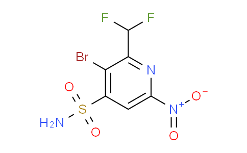 3-Bromo-2-(difluoromethyl)-6-nitropyridine-4-sulfonamide