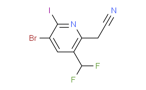 AM123490 | 1805168-89-1 | 3-Bromo-5-(difluoromethyl)-2-iodopyridine-6-acetonitrile