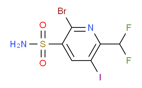 2-Bromo-6-(difluoromethyl)-5-iodopyridine-3-sulfonamide