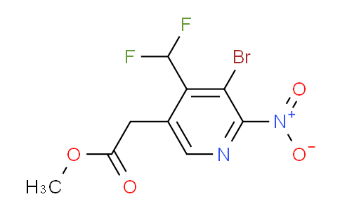 AM123588 | 1805450-55-8 | Methyl 3-bromo-4-(difluoromethyl)-2-nitropyridine-5-acetate