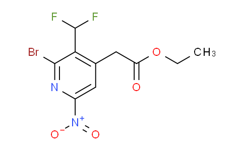 Ethyl 2-bromo-3-(difluoromethyl)-6-nitropyridine-4-acetate