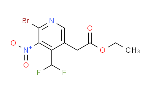 Ethyl 2-bromo-4-(difluoromethyl)-3-nitropyridine-5-acetate
