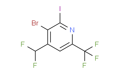 3-Bromo-4-(difluoromethyl)-2-iodo-6-(trifluoromethyl)pyridine