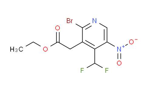 Ethyl 2-bromo-4-(difluoromethyl)-5-nitropyridine-3-acetate
