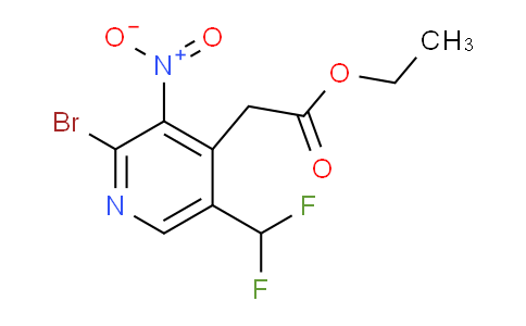 Ethyl 2-bromo-5-(difluoromethyl)-3-nitropyridine-4-acetate