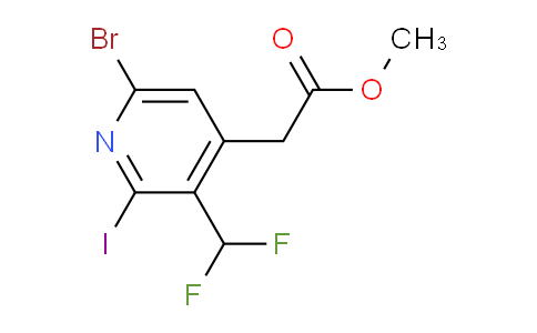 Methyl 6-bromo-3-(difluoromethyl)-2-iodopyridine-4-acetate
