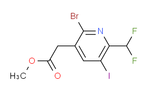 Methyl 2-bromo-6-(difluoromethyl)-5-iodopyridine-3-acetate