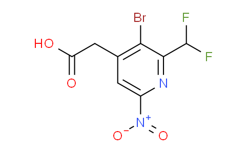 AM123680 | 1805381-73-0 | 3-Bromo-2-(difluoromethyl)-6-nitropyridine-4-acetic acid
