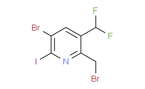 5-Bromo-2-(bromomethyl)-3-(difluoromethyl)-6-iodopyridine