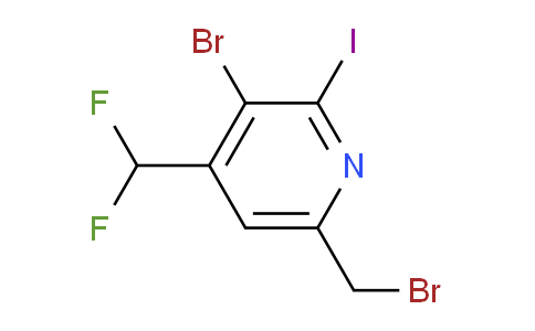 3-Bromo-6-(bromomethyl)-4-(difluoromethyl)-2-iodopyridine