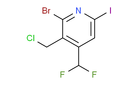 2-Bromo-3-(chloromethyl)-4-(difluoromethyl)-6-iodopyridine