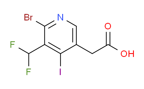 2-Bromo-3-(difluoromethyl)-4-iodopyridine-5-acetic acid