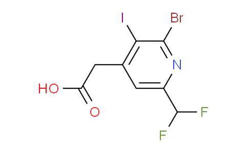 2-Bromo-6-(difluoromethyl)-3-iodopyridine-4-acetic acid