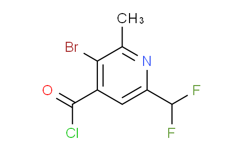 3-Bromo-6-(difluoromethyl)-2-methylpyridine-4-carbonyl chloride