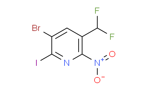 3-Bromo-5-(difluoromethyl)-2-iodo-6-nitropyridine