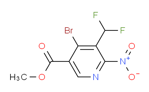 AM123762 | 1804673-49-1 | Methyl 4-bromo-3-(difluoromethyl)-2-nitropyridine-5-carboxylate