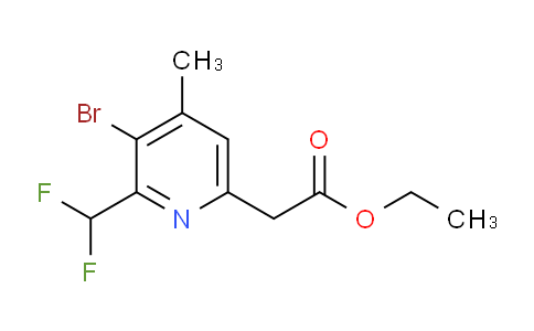 Ethyl 3-bromo-2-(difluoromethyl)-4-methylpyridine-6-acetate