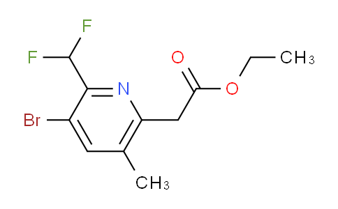 Ethyl 3-bromo-2-(difluoromethyl)-5-methylpyridine-6-acetate