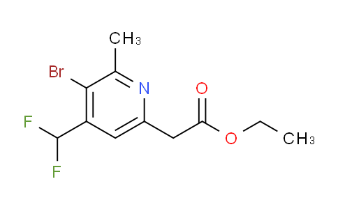 Ethyl 3-bromo-4-(difluoromethyl)-2-methylpyridine-6-acetate