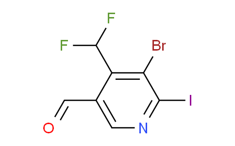 3-Bromo-4-(difluoromethyl)-2-iodopyridine-5-carboxaldehyde