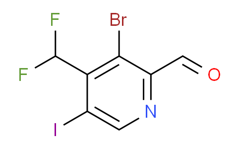 3-Bromo-4-(difluoromethyl)-5-iodopyridine-2-carboxaldehyde
