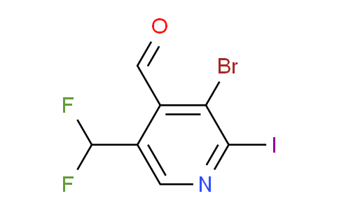 AM123848 | 1804890-95-6 | 3-Bromo-5-(difluoromethyl)-2-iodopyridine-4-carboxaldehyde