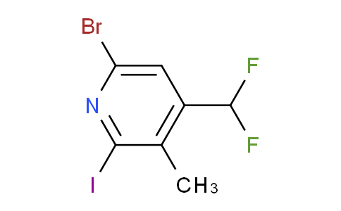 6-Bromo-4-(difluoromethyl)-2-iodo-3-methylpyridine